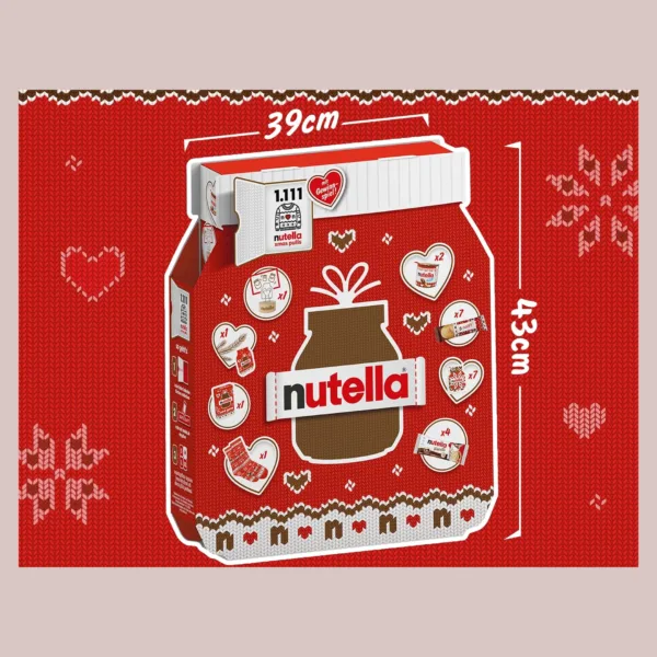 Nutella šokolado-lazdynų riešutų kremo advento kalendorius